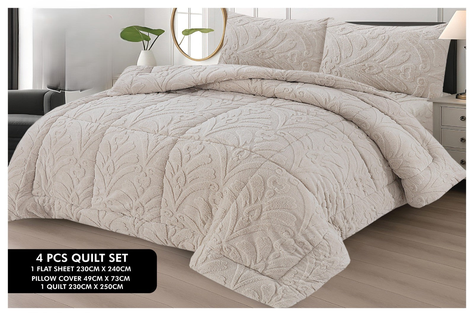 Fleece  Razai set 4 Pcs