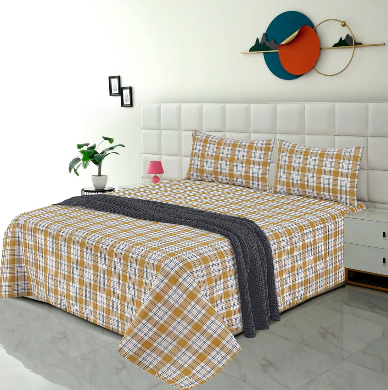 Premium Cotton bedsheet 3 Pcs