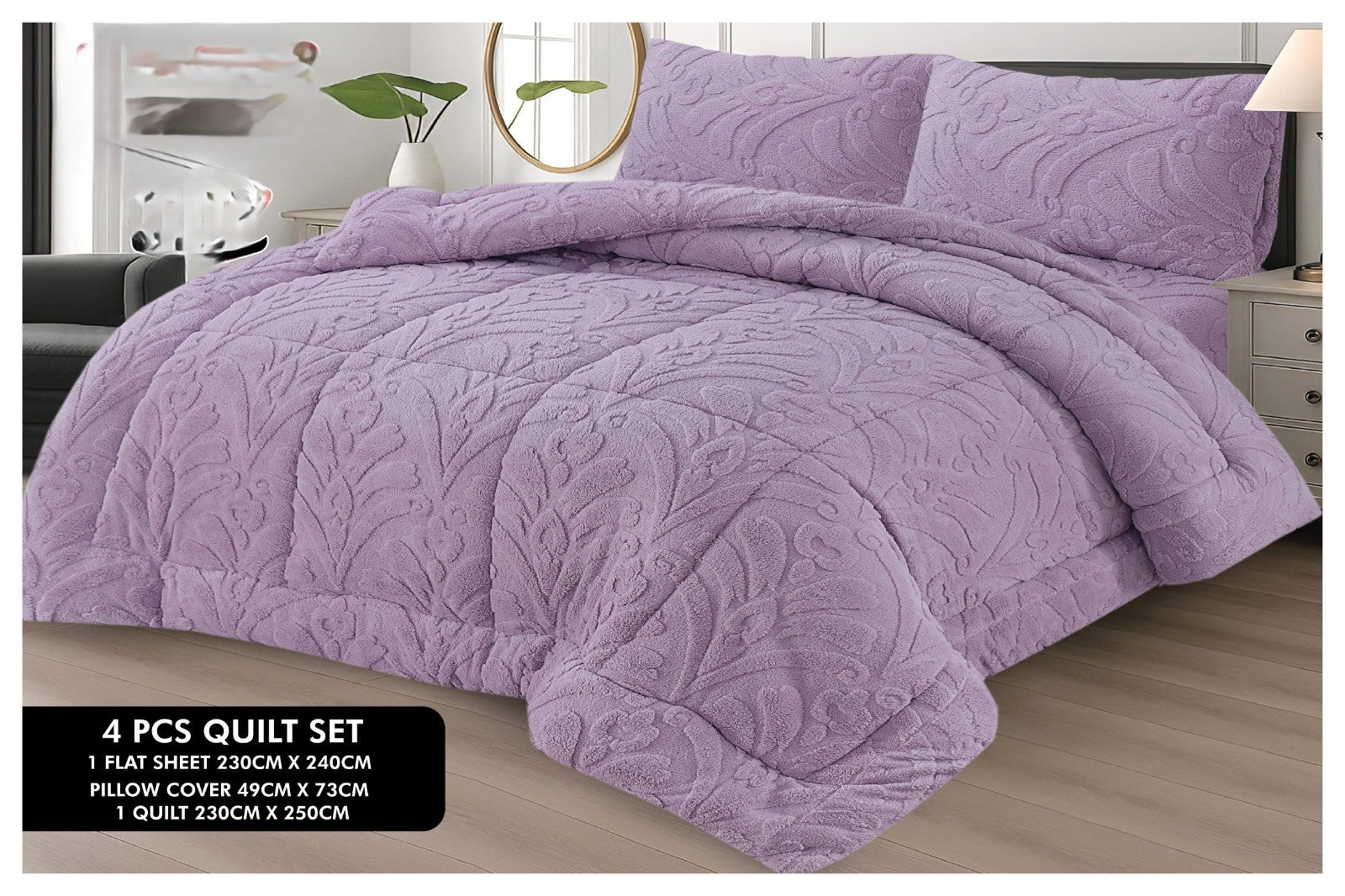 Fleece  Razai set 4 Pcs