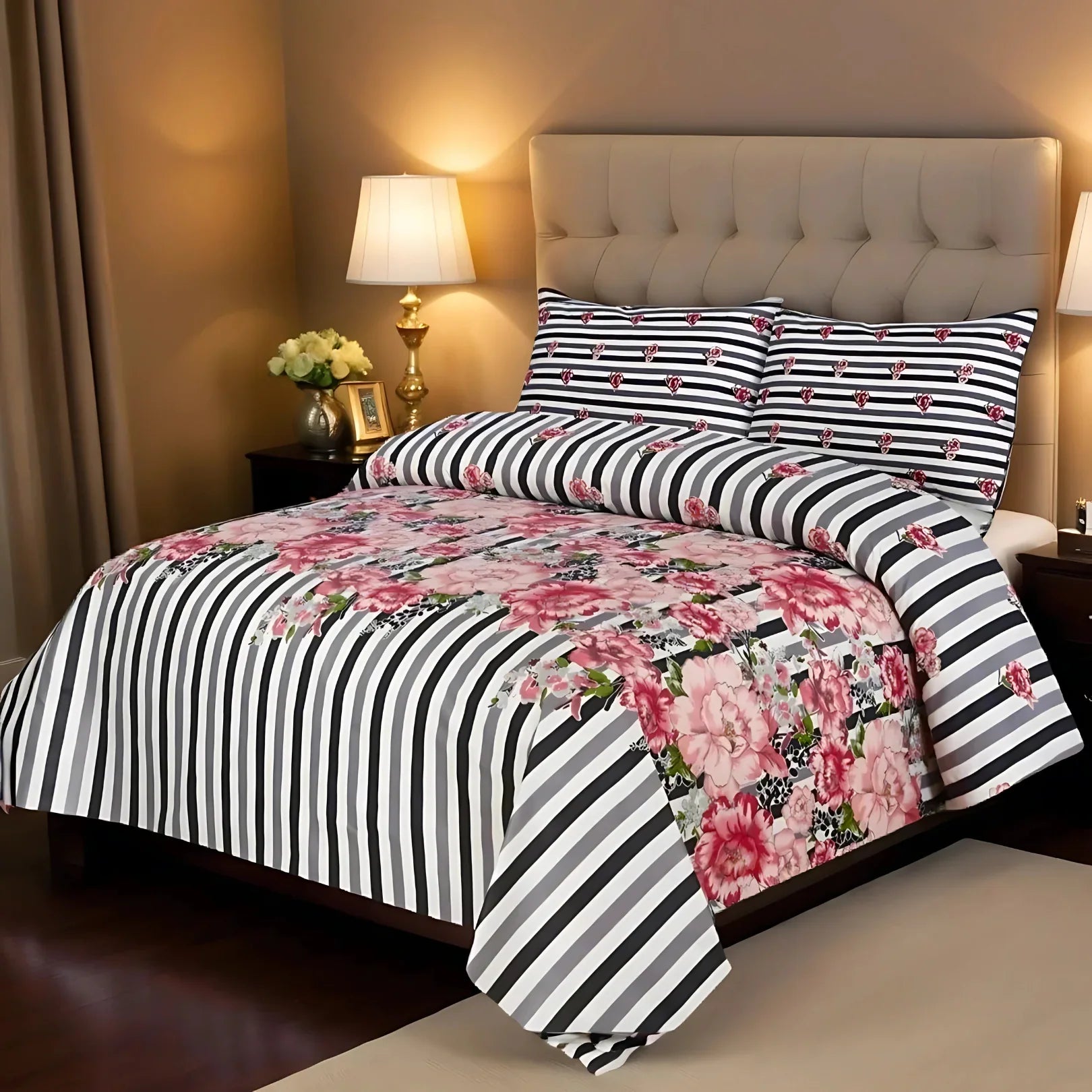 CRIMSON TAPESTRY TIDES POLY COTTON BEDSHEET