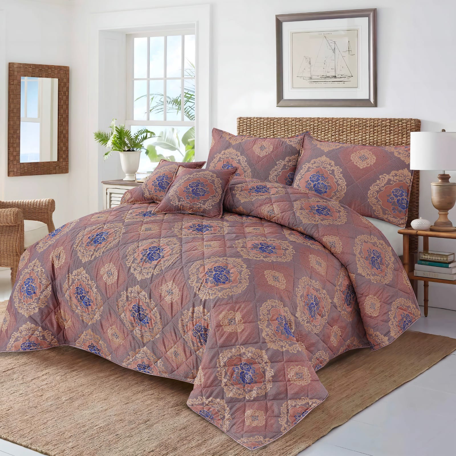 Quilted Bedspread  5 pcs