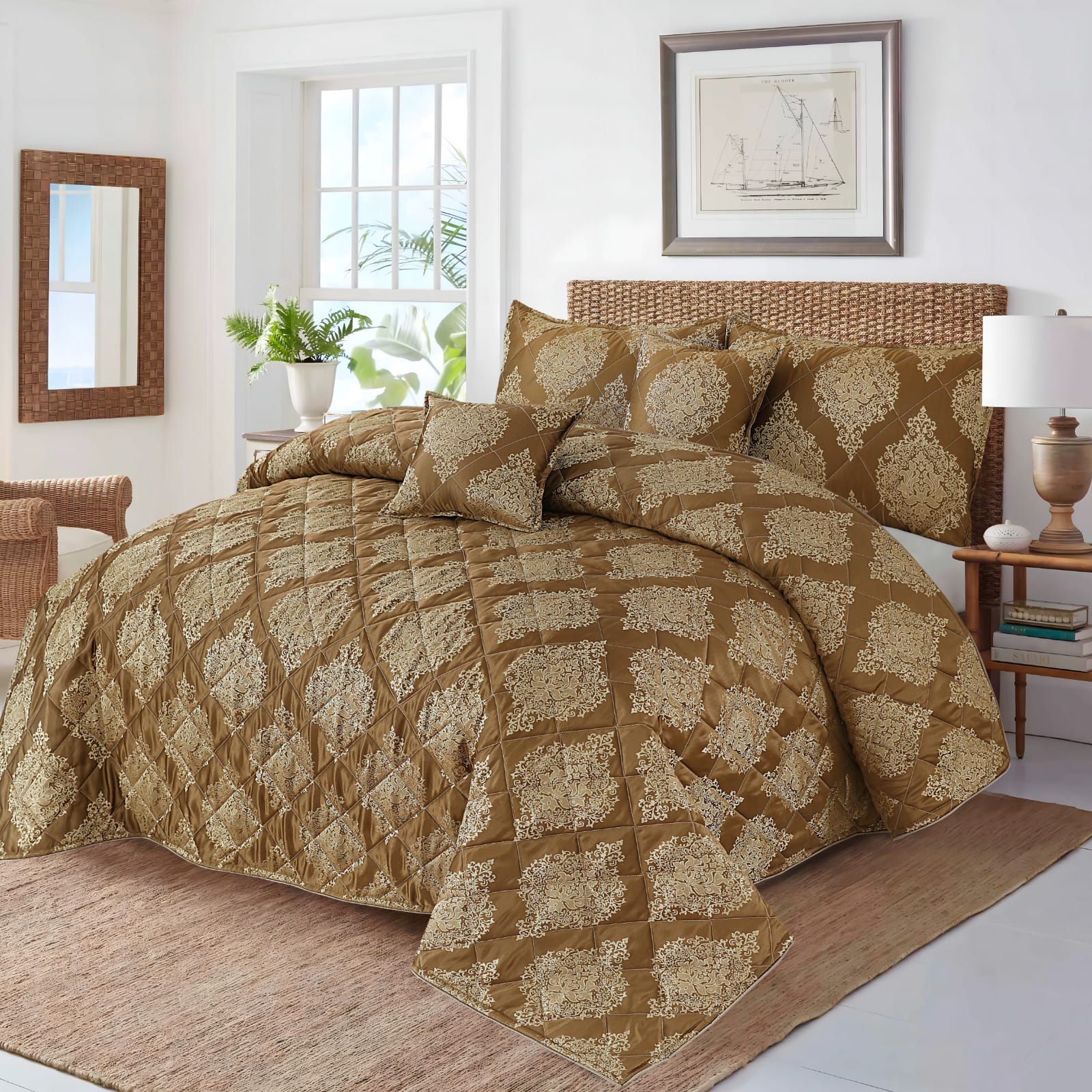 Quilted Bedspread  5 pcs