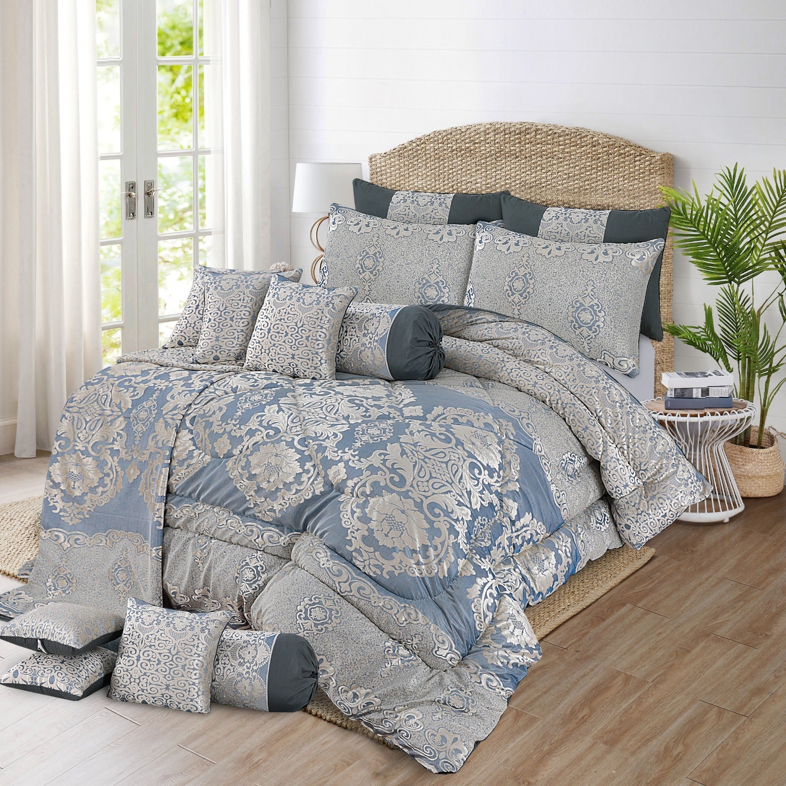 GRAYSTONE BLUE RAZAI SET 14 PCS