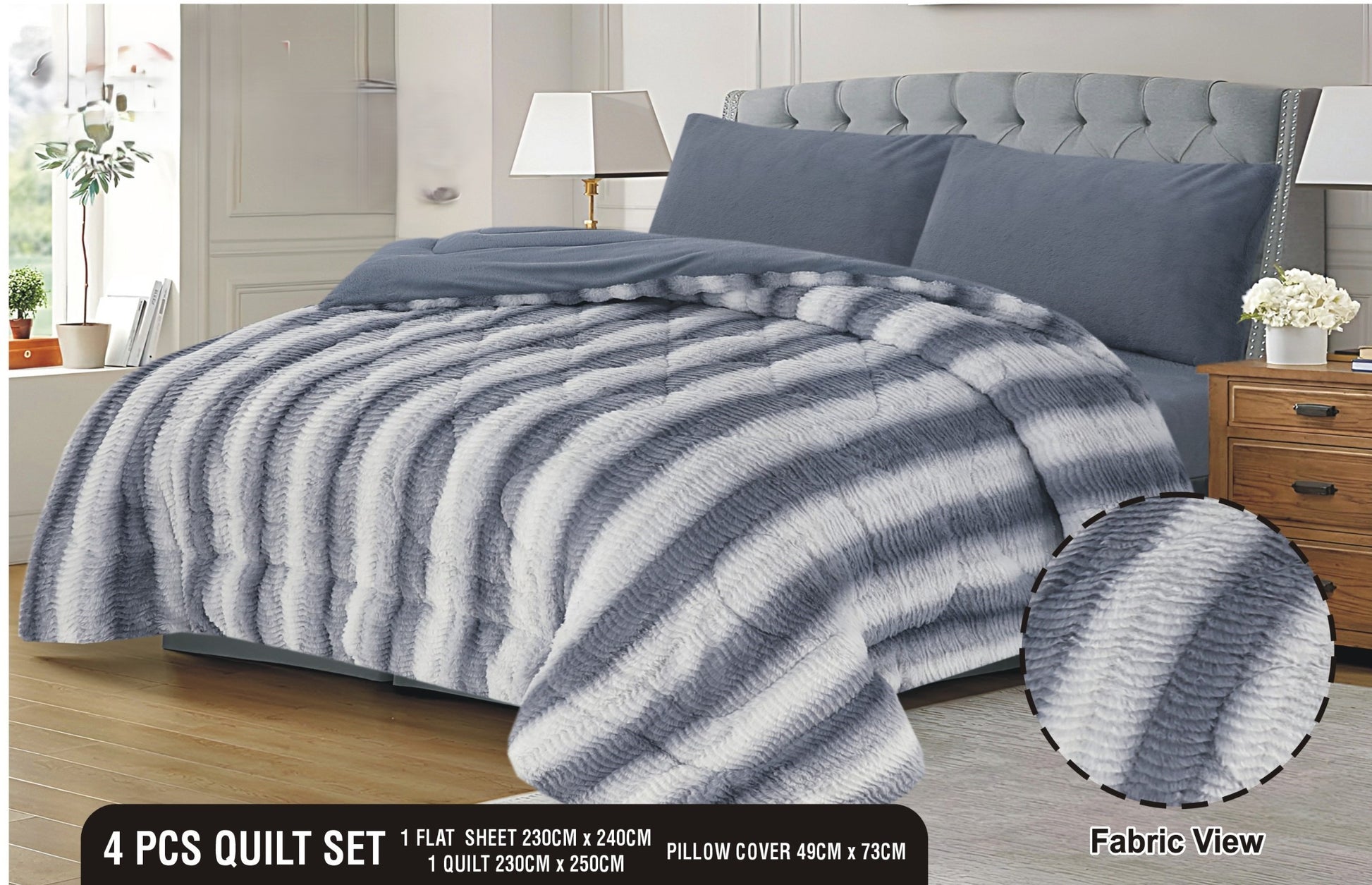 Fleece  Razai set 4 Pcs