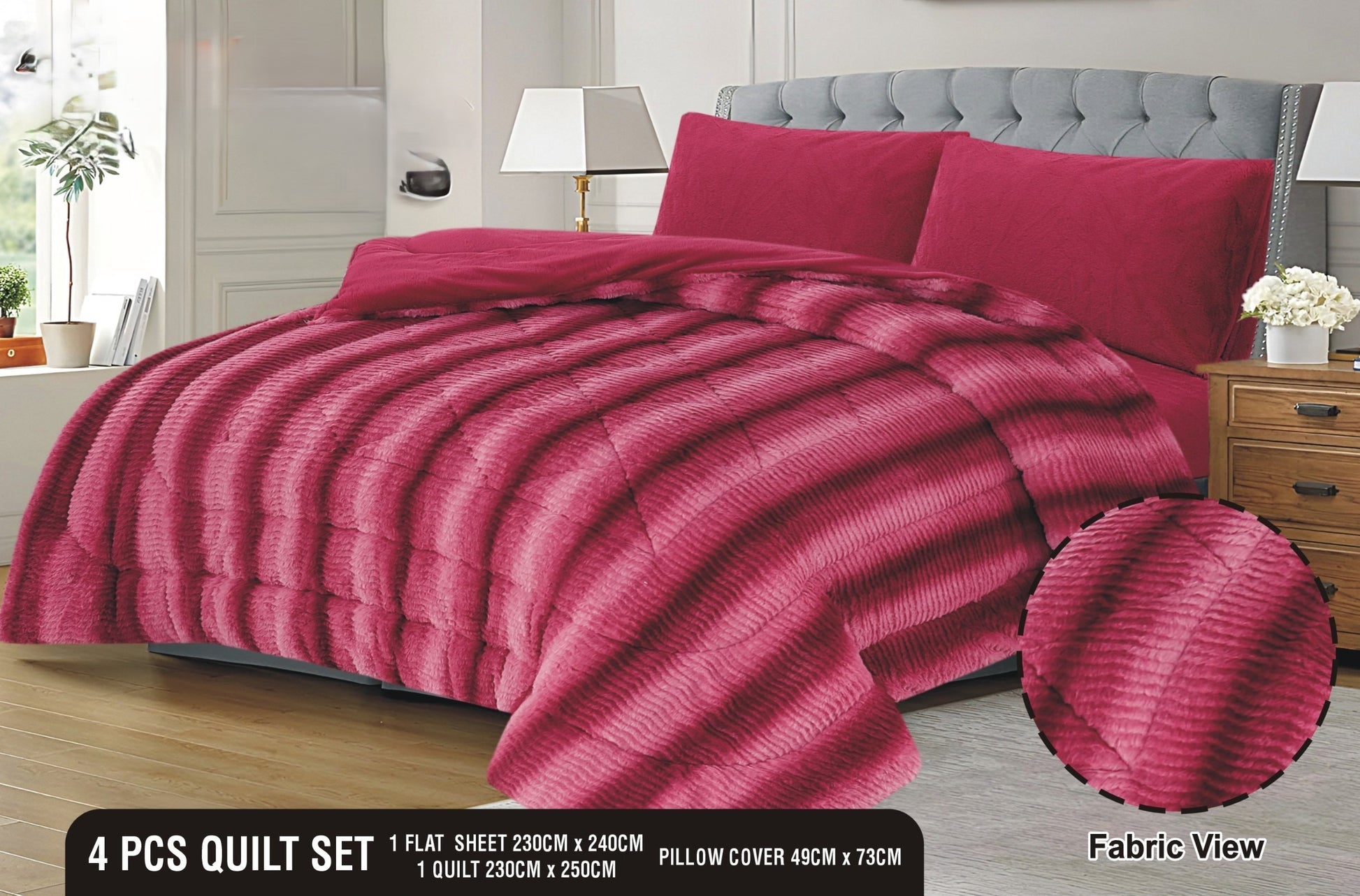 Fleece  Razai set 4 Pcs