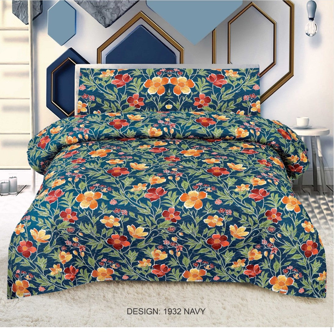 FLORAL FANTASY BEDSPREAD 3 PCS