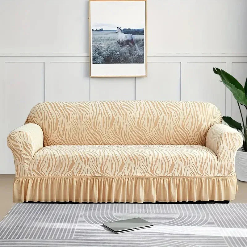 Skin Zebra Velvet Sofa Cover