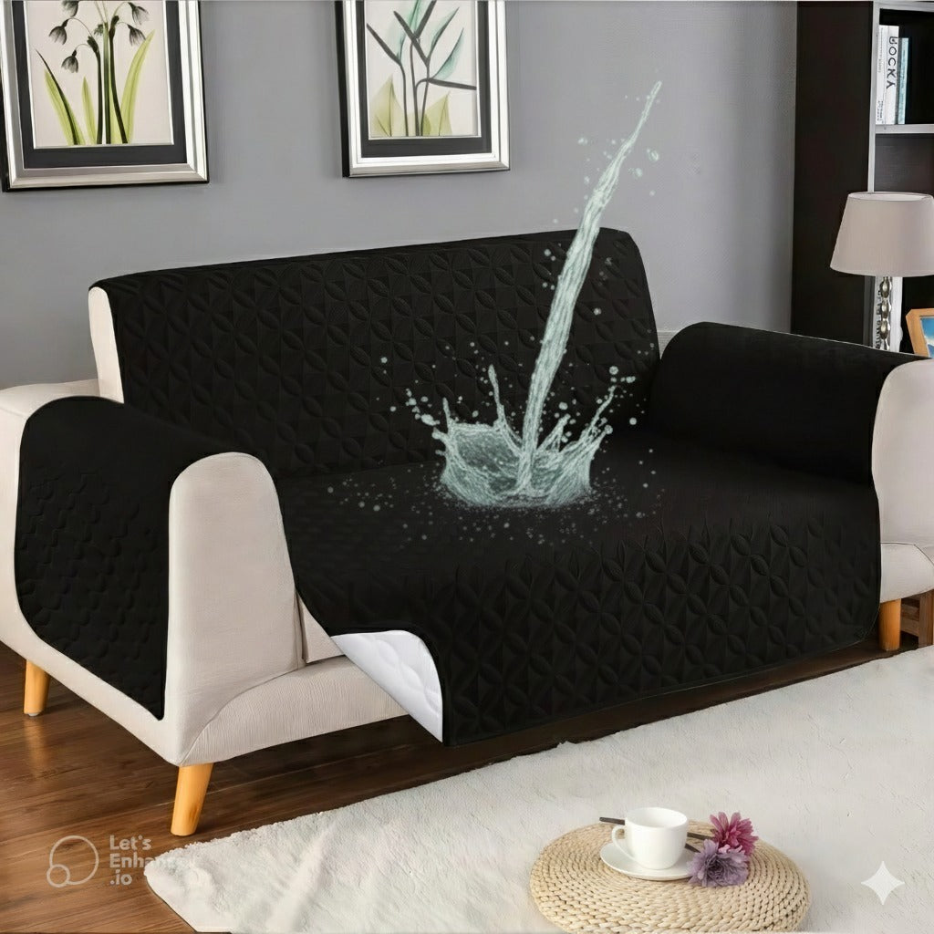 Black waterproof ultrasonic sofa cover