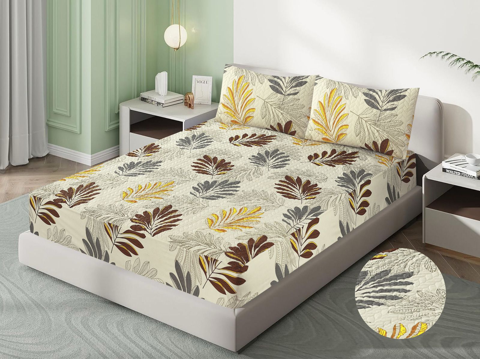 PRINTED WATERPROOF MATTRESS COVER WITH PILLOW