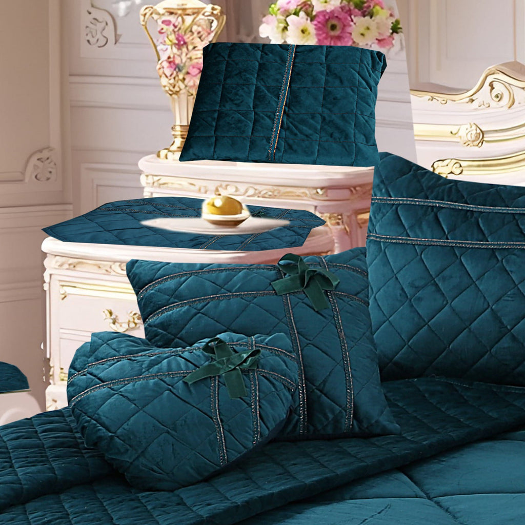 Velvet 14 Pcs Razai Set