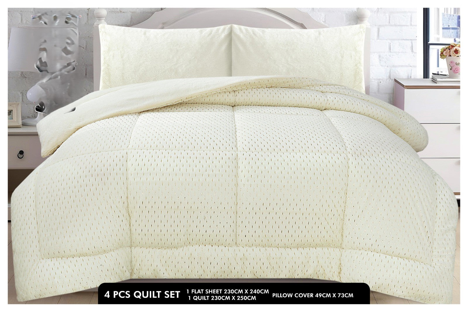 Bridal Fleece  Razai set 4 Pcs