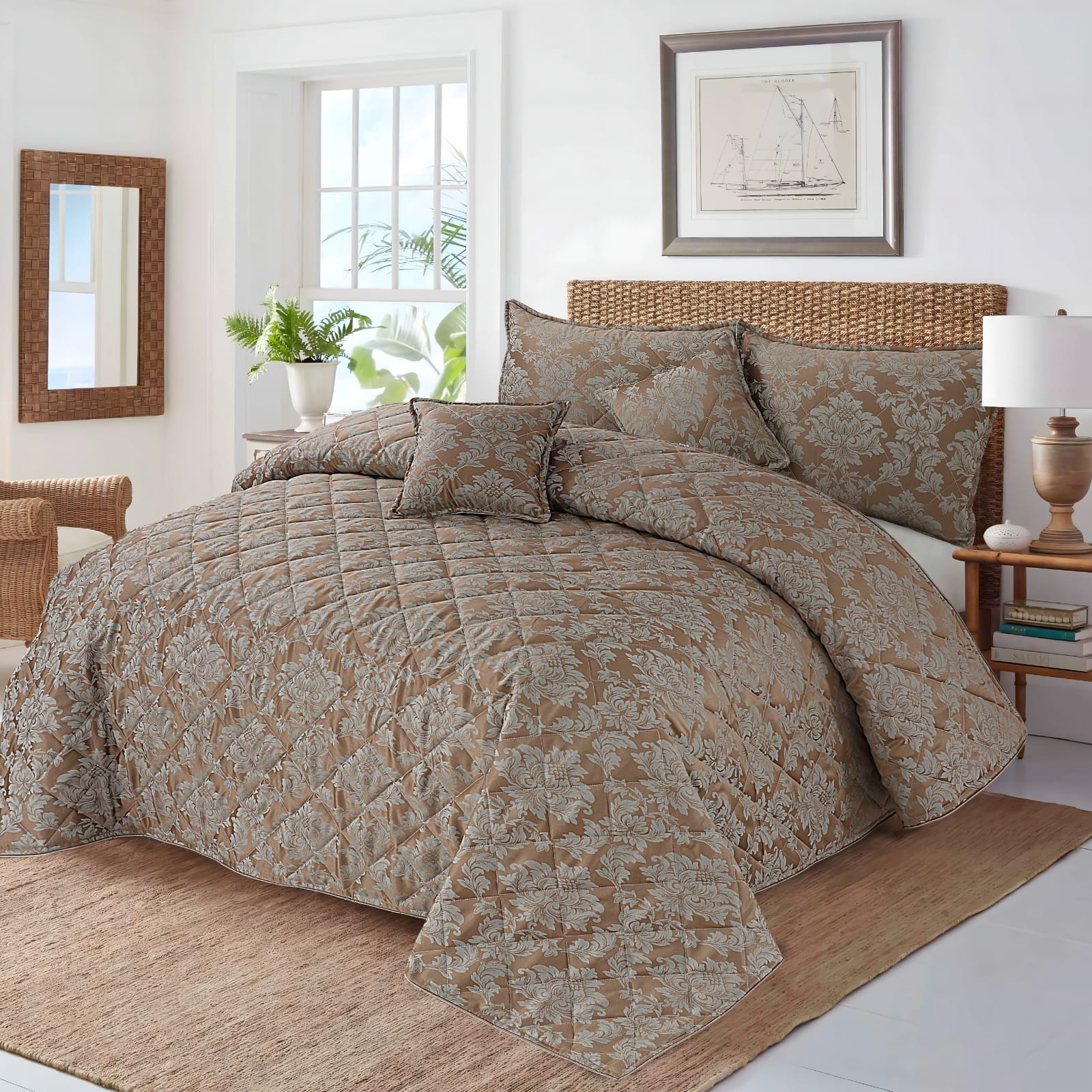 Quilted Bedspread  5 pcs
