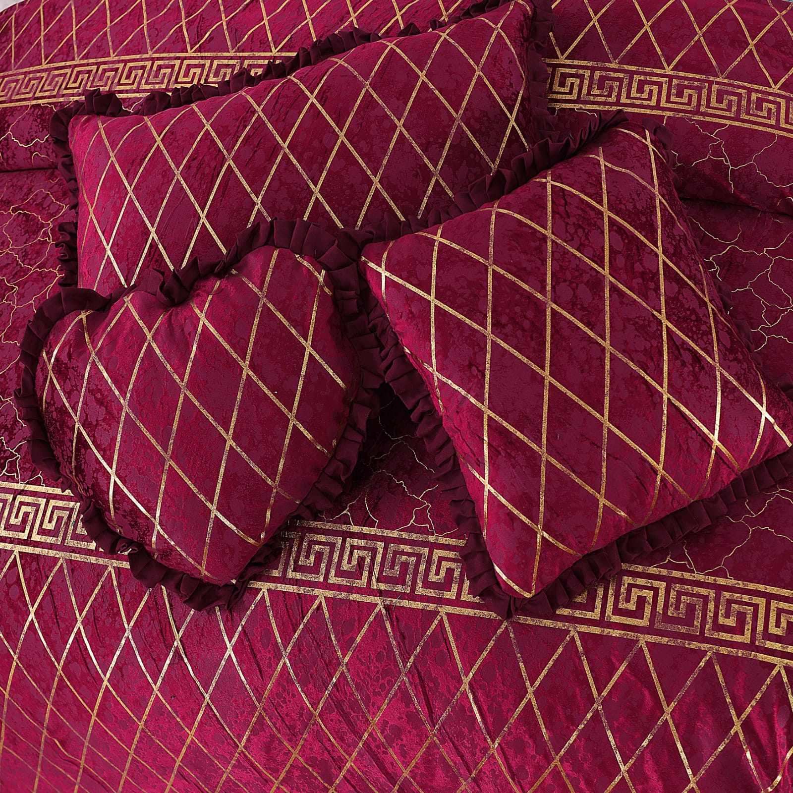 RED MARDIAN FANCY BEDSHEET