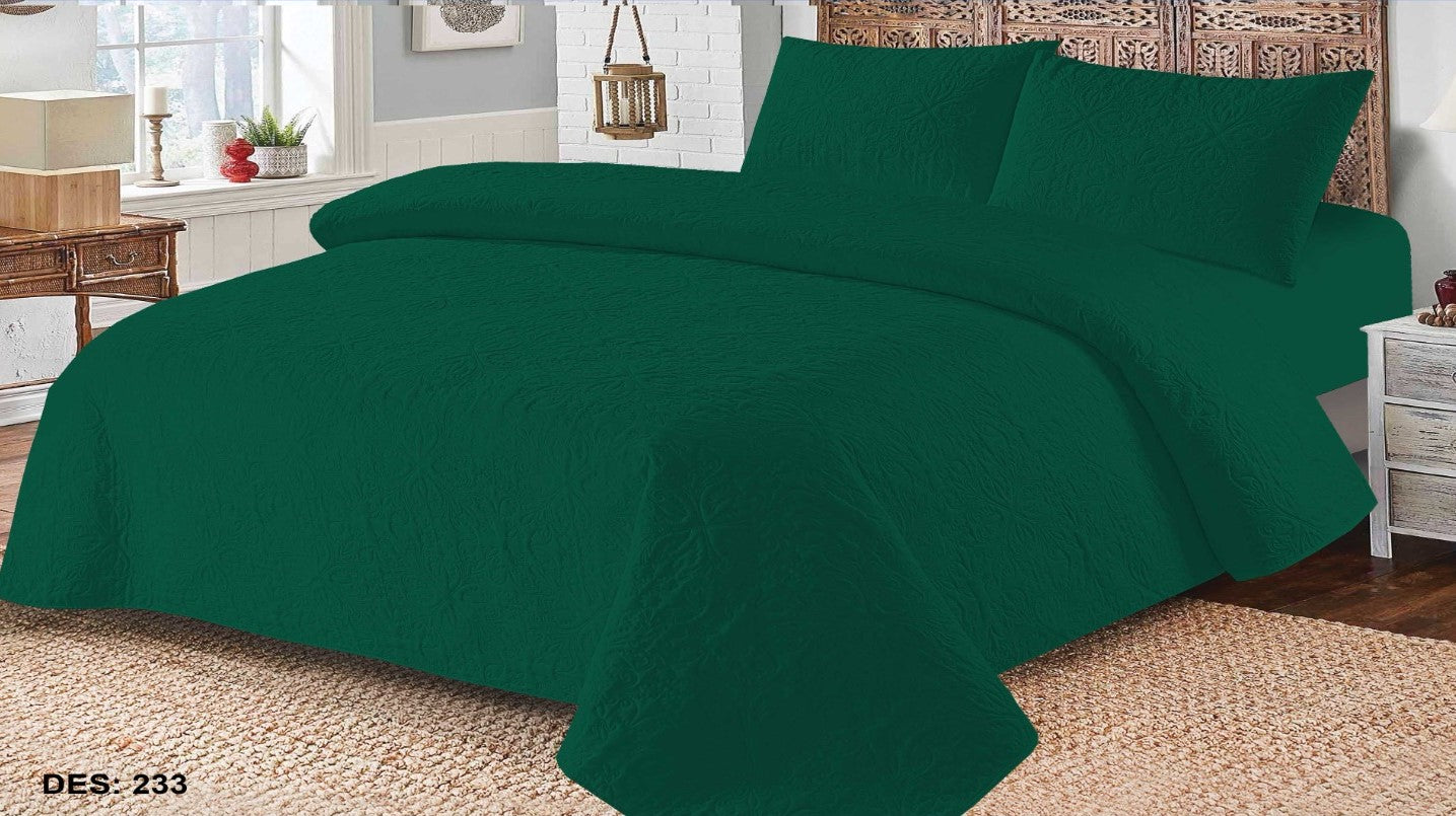 EMERALD BED SPREAD 3 PCS