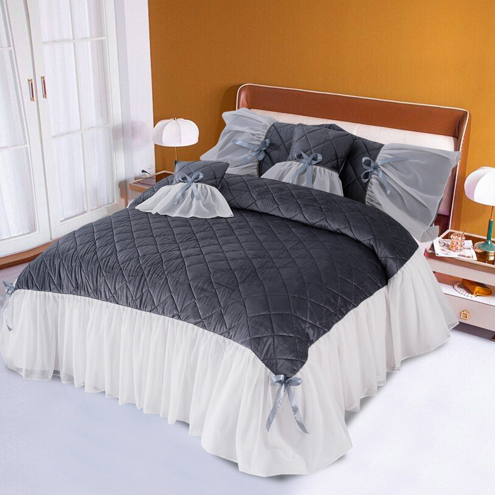 SILVER SLUMBER BEDSPREAD 5 PCS