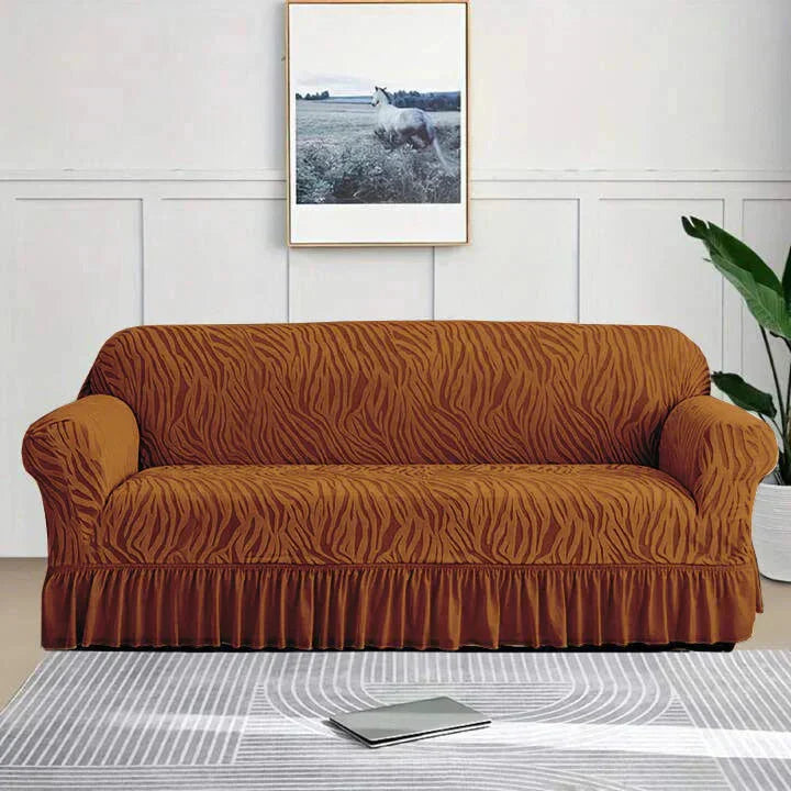 COPPER Zebra Velvet Sofa Cover