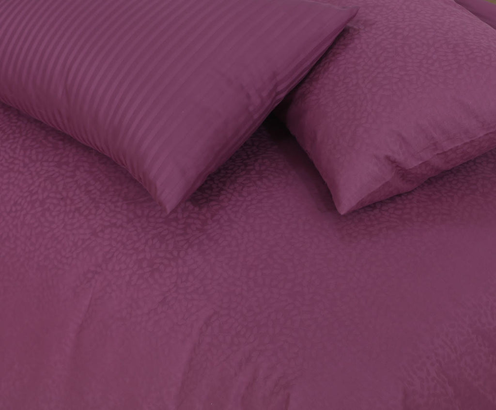 6-Piece ruby blosam Duvet Cover Set Dobby jacquard satin