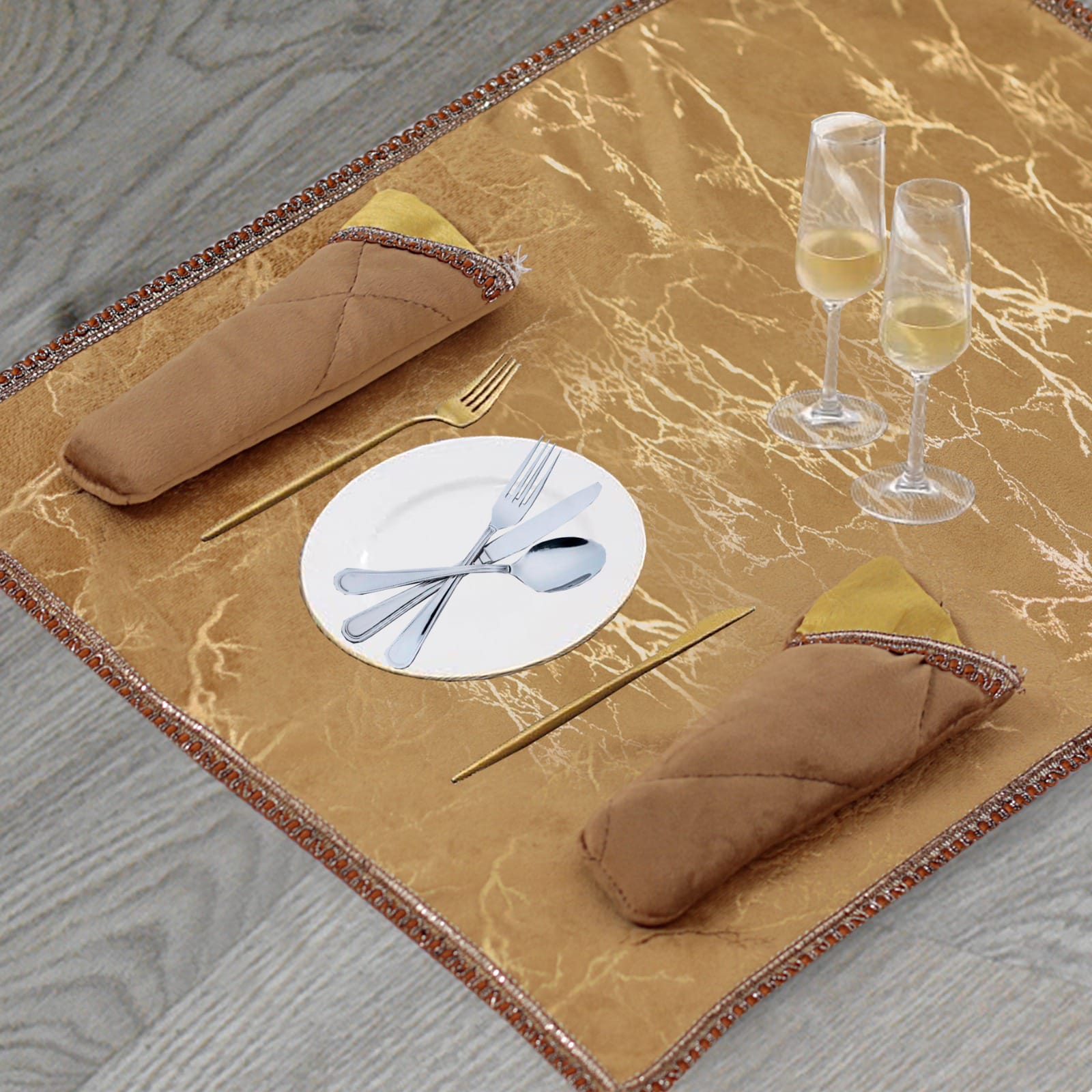 LIGHT BROWN TABLE MATS