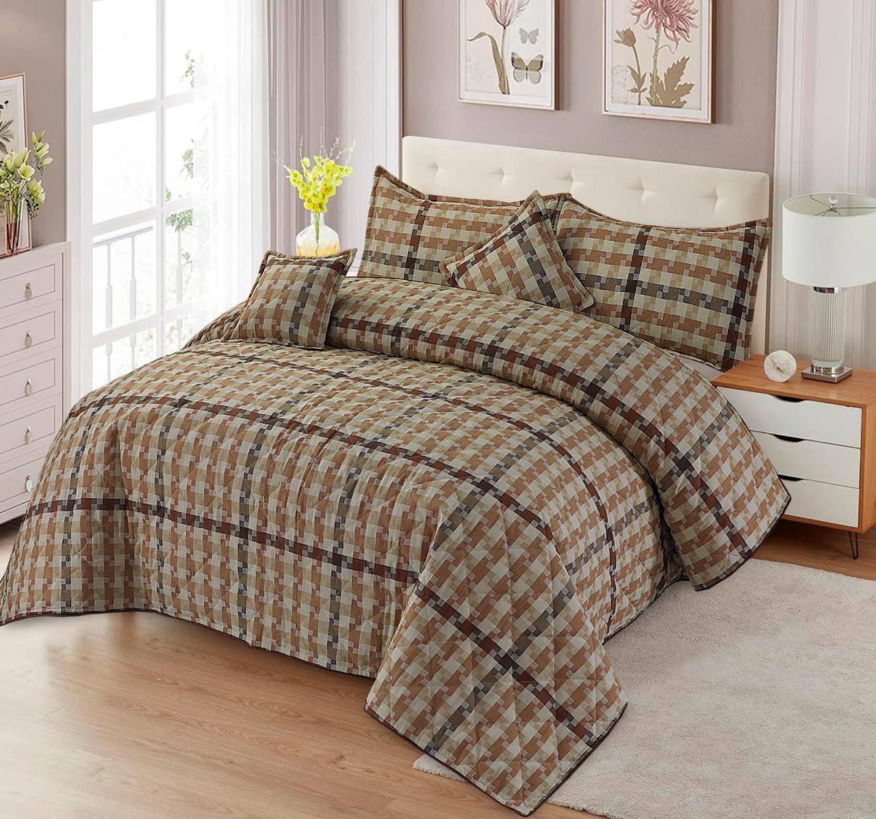 HARVEST CHECK BED SPREAD 5 PCS