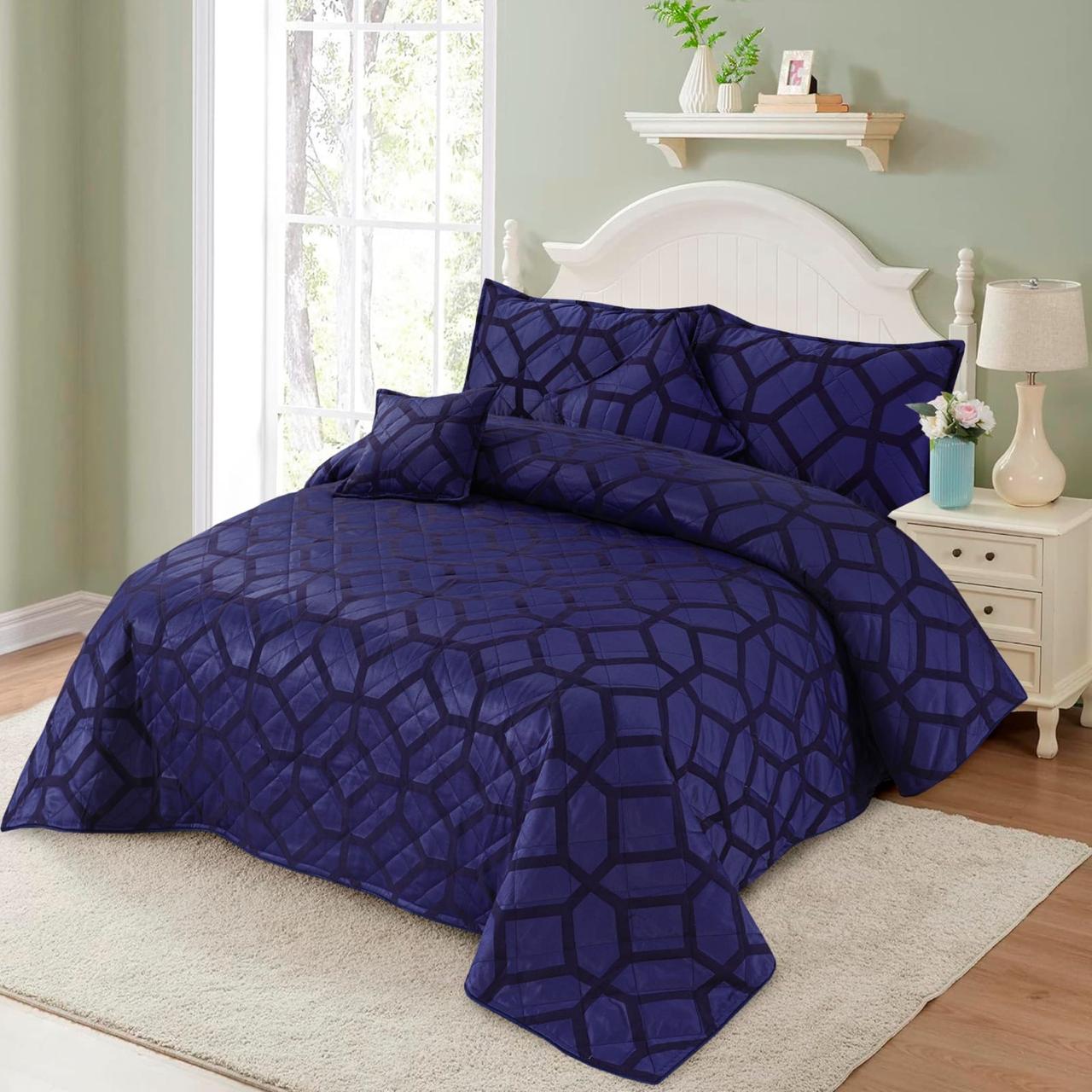 MIDNIGHT GEOMETRY BED SPREAD 5 PCS