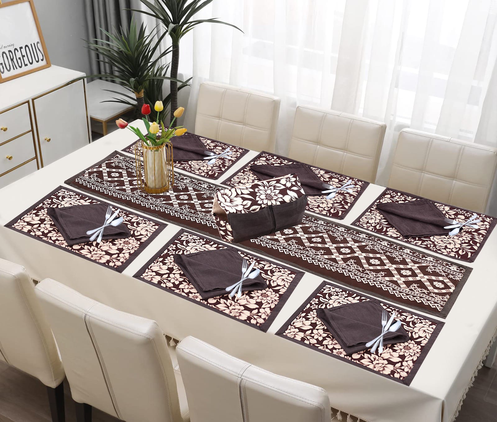 STYLISH TABLE RUNNER SET 14 Pcs