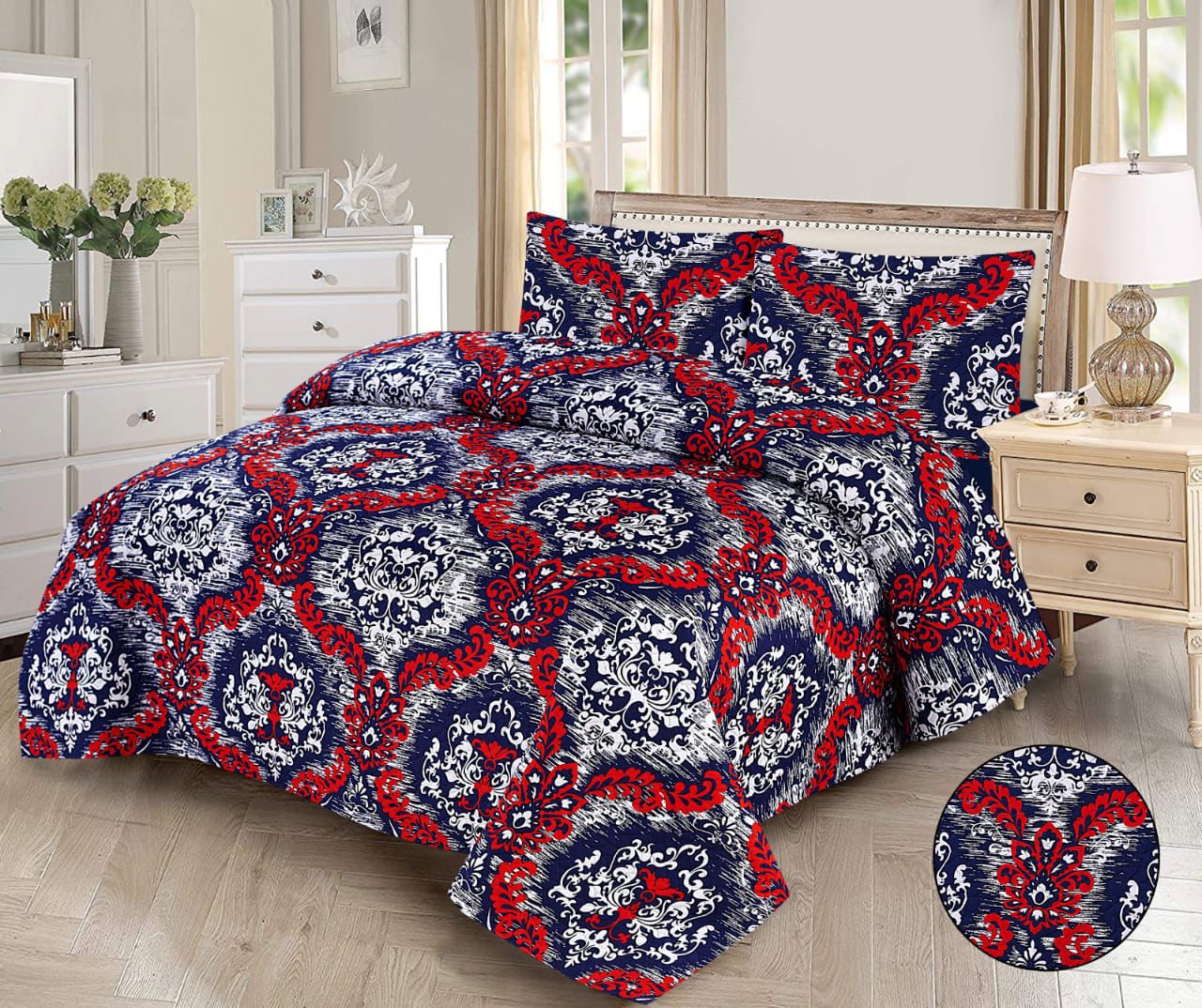 CRIMSON CREST BEDSPREAD 3 PCS
