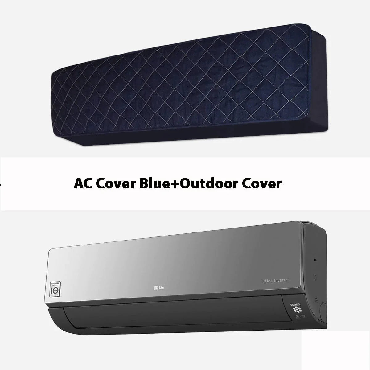 DARK BLUE QUILTED AC COVER