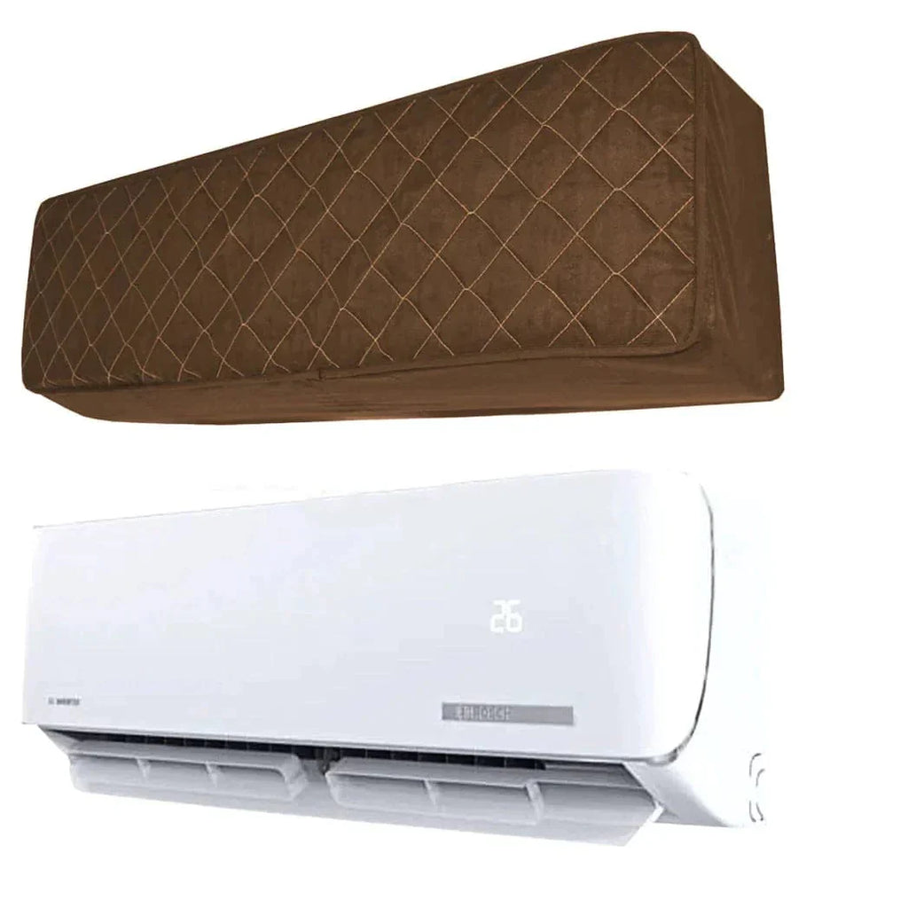 BROWN QUILTED AC COVER
