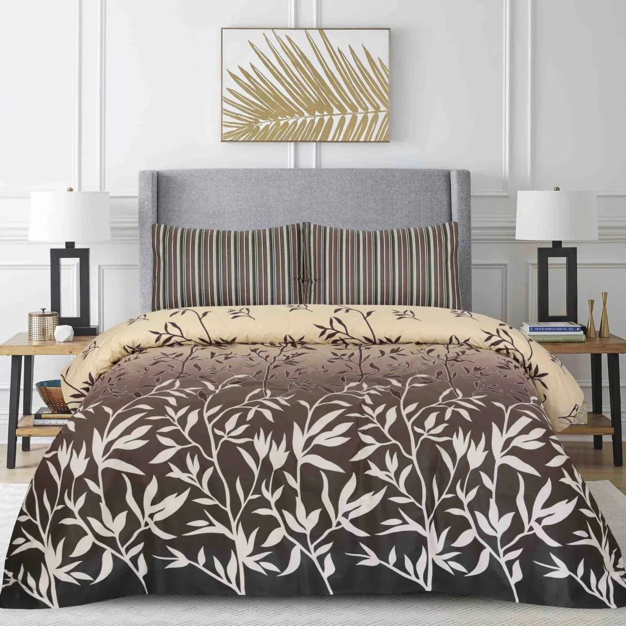 EMBER LEAVES TIDES POLY COTTON BEDSHEET