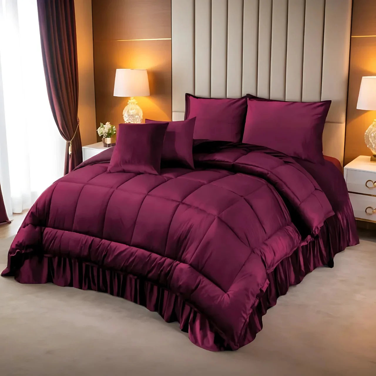 RUBY BLOSSAM WINTER COMFORTER SET-6 PCS