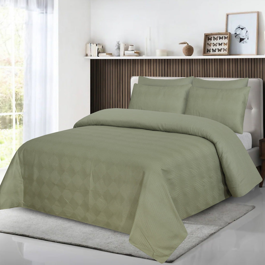 6-Piece  Merida cotton blanket Set Dobby jacquard satin