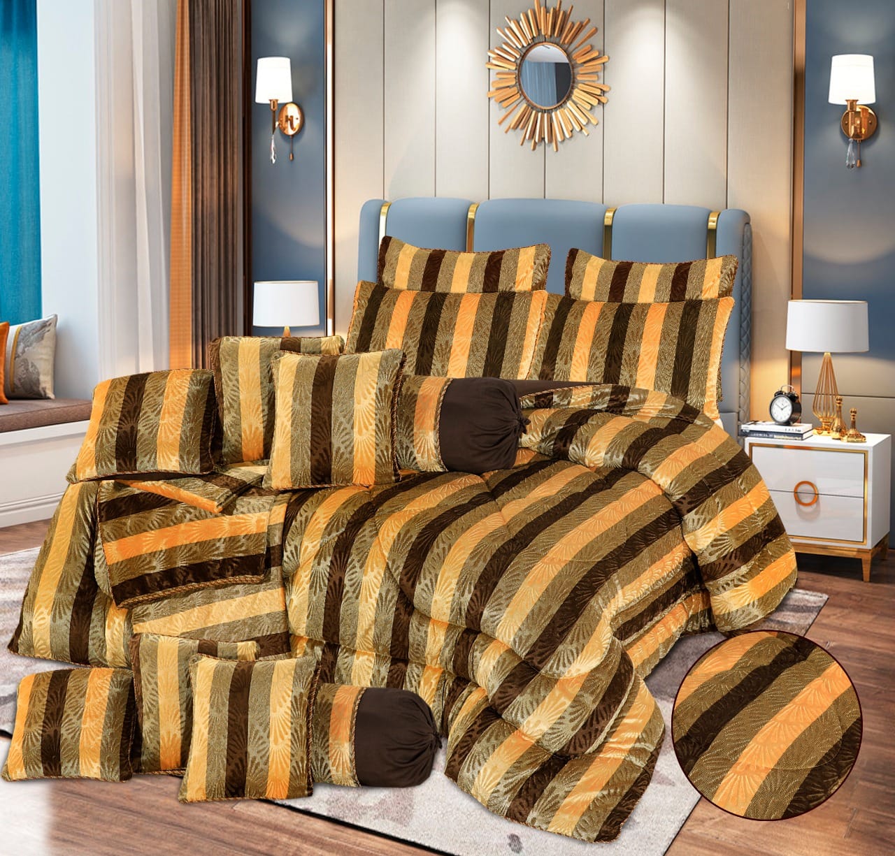 MULTI STRIP MARDIAN PLUS RAZAI SET 14 PCS