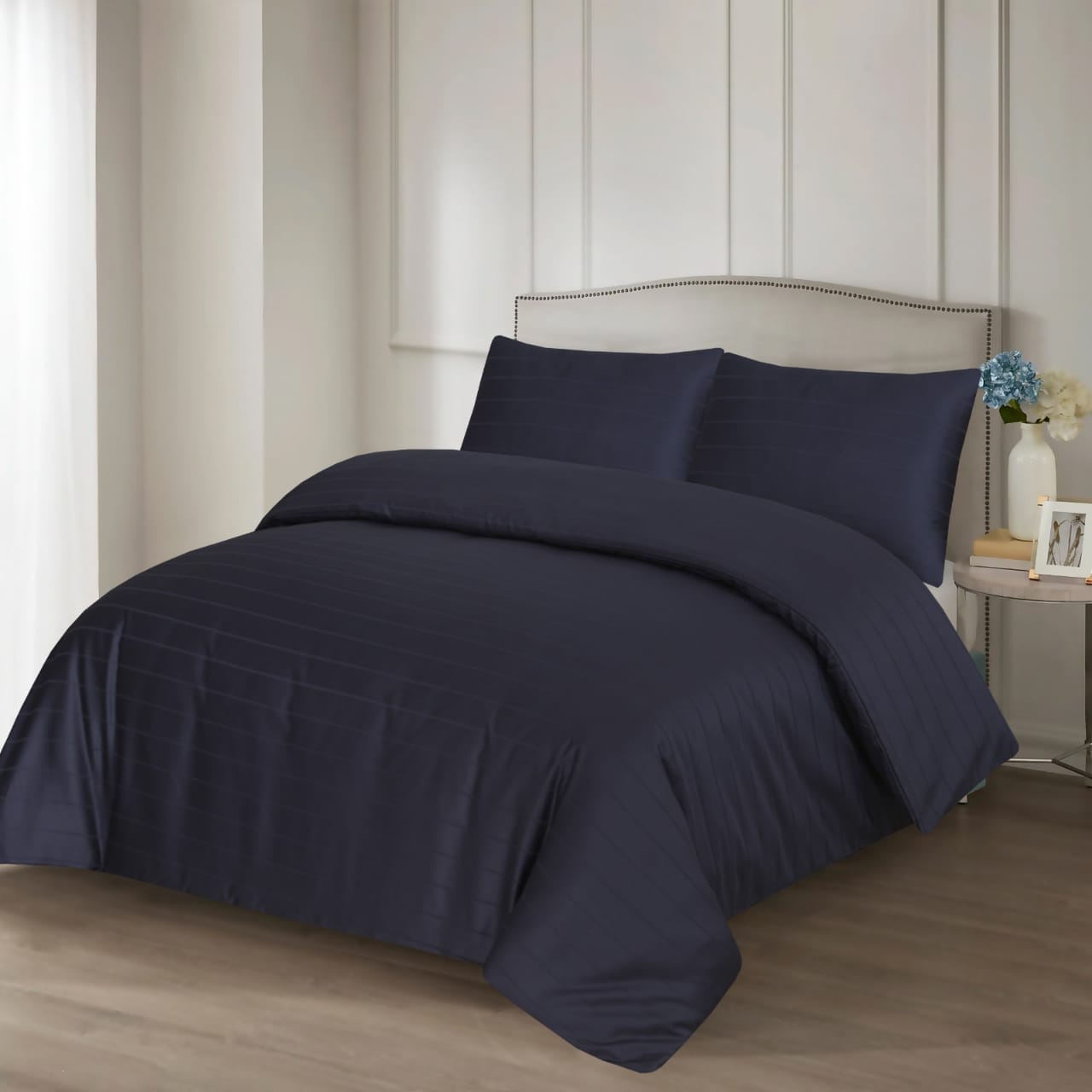 6-Piece Duvet cover set cotton satin 300 Thread