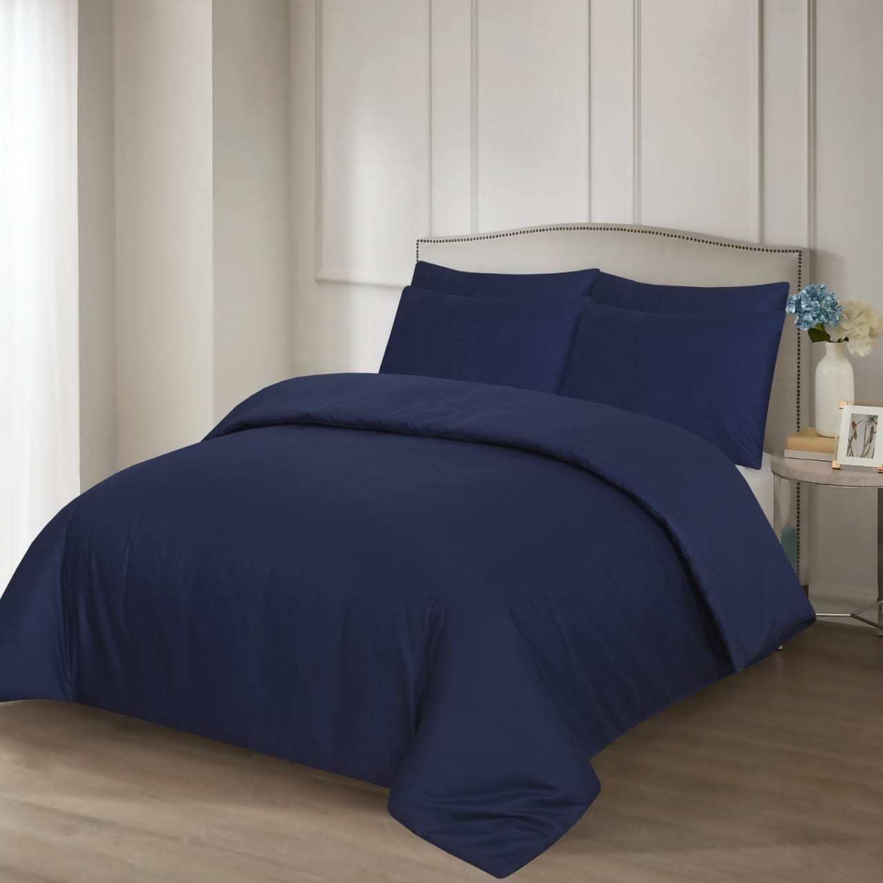 6-Piece Duvet cover set cotton satin 300 Thread