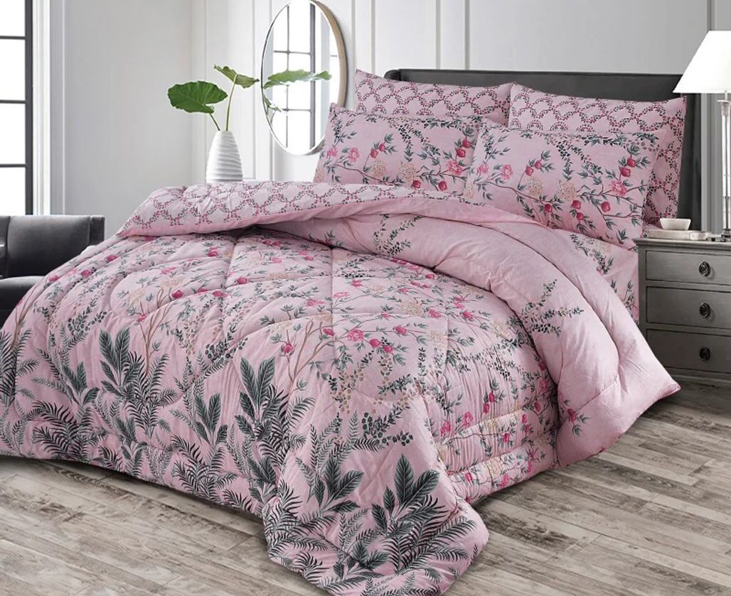 CRIMSON CASCADE POLY COTTON BEDSHEET 3 PCS
