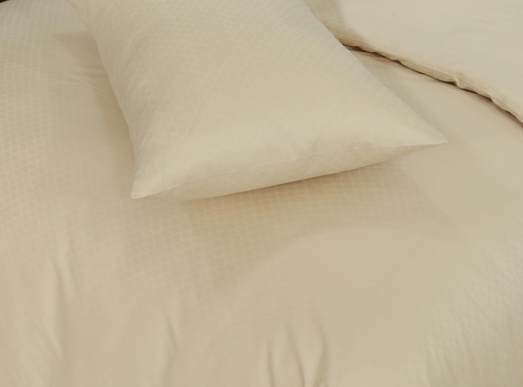 Beige 6-Piece Duvet cover set cotton satin 300 Thread